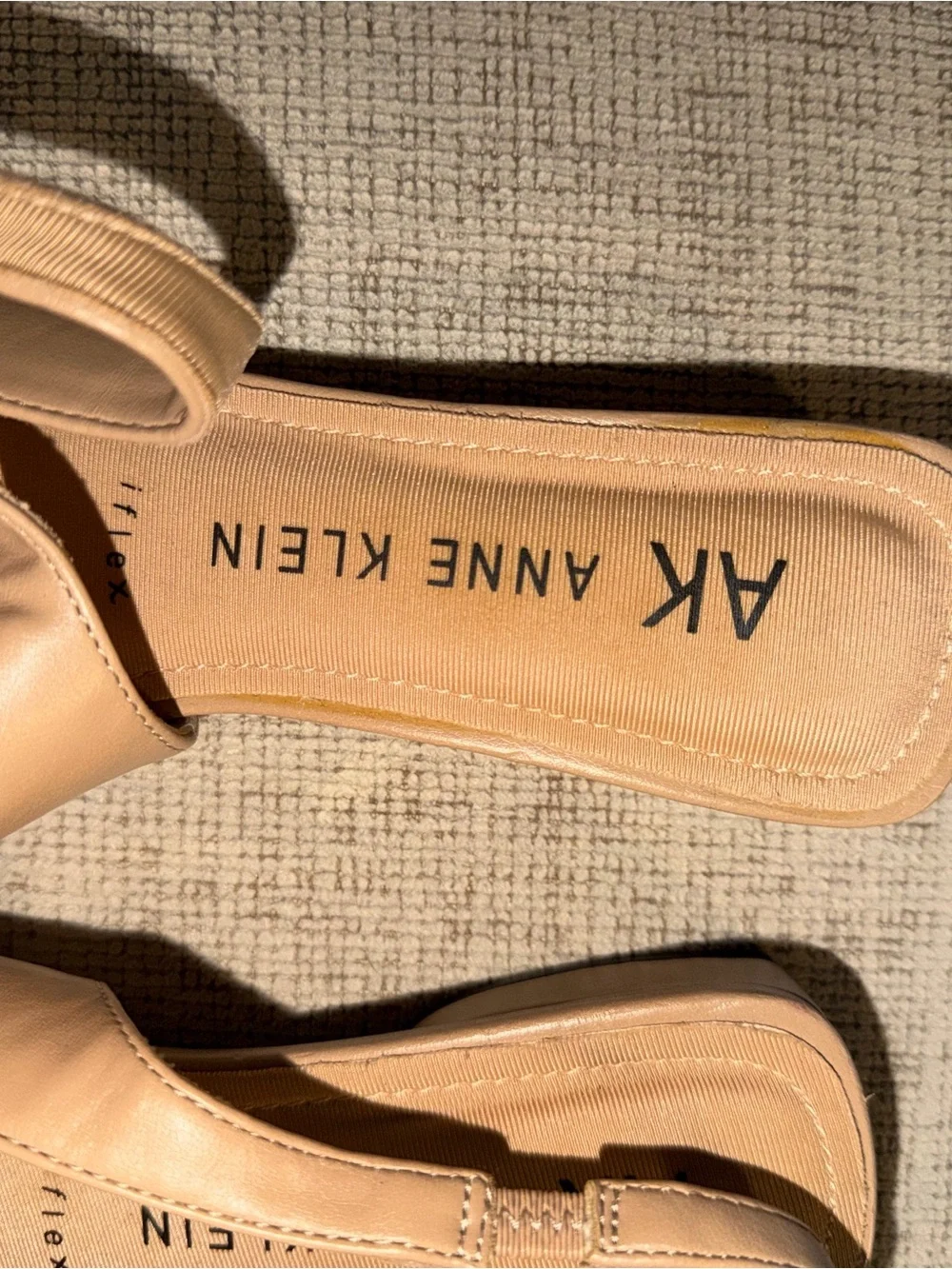Anne Klein Nude and Black Two-Tone Slingback Pumps